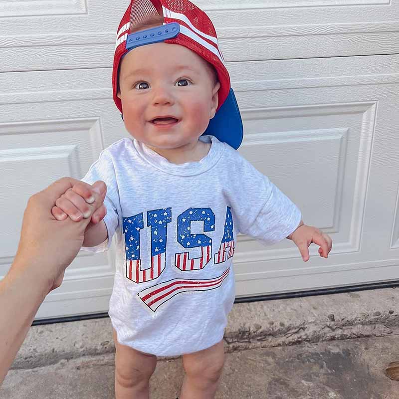 Baby USA Print Romper