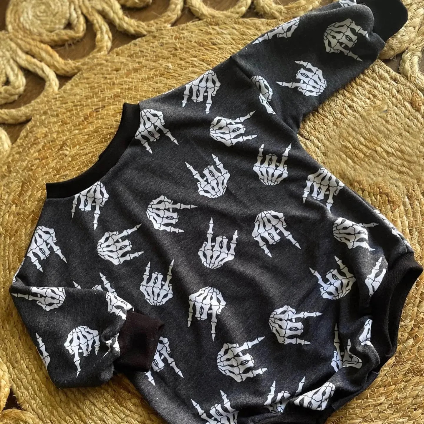 Baby Skeleton Hand Romper
