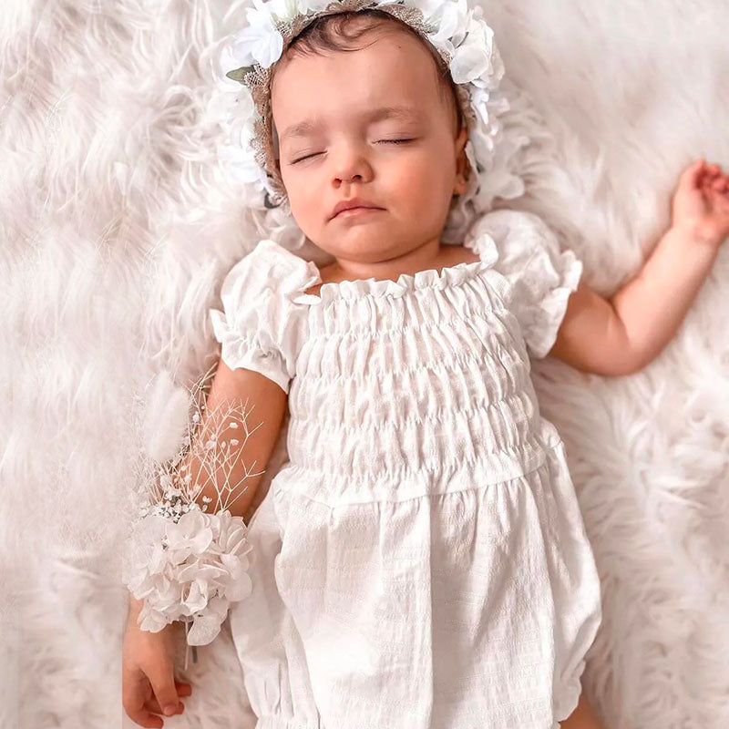 Baby striped puff sleeve Bodysuit