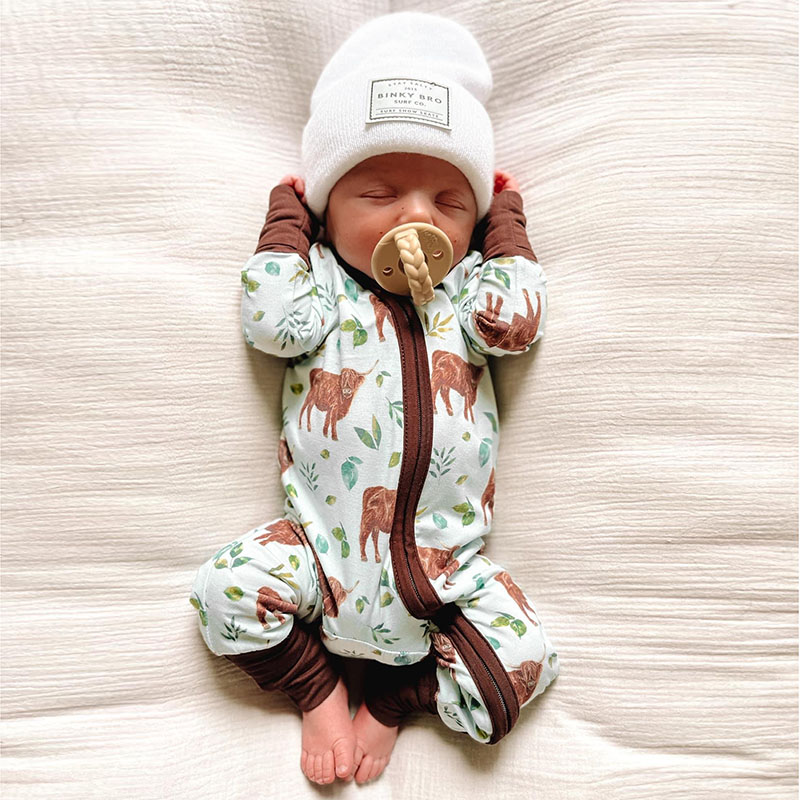 Newborn Cow Print Romper