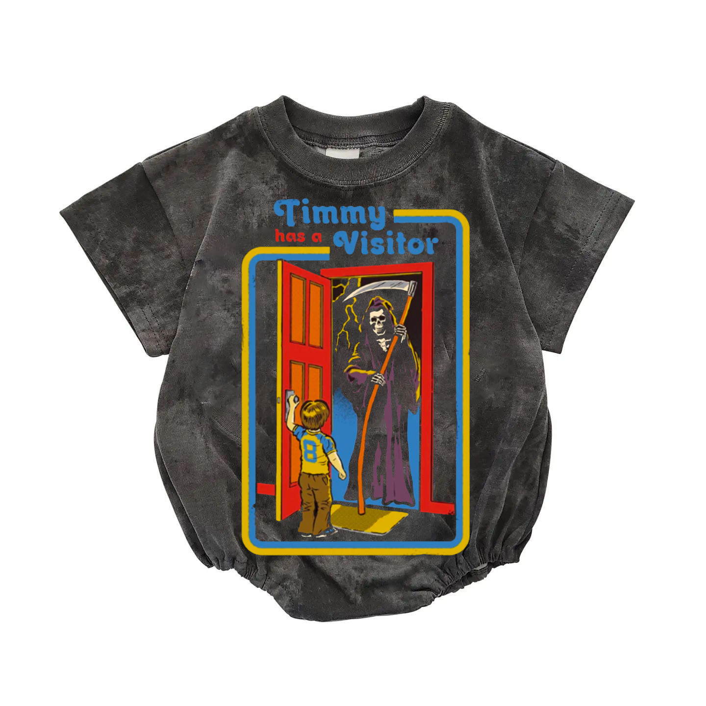 Baby Timmy's Visitor Print Romper