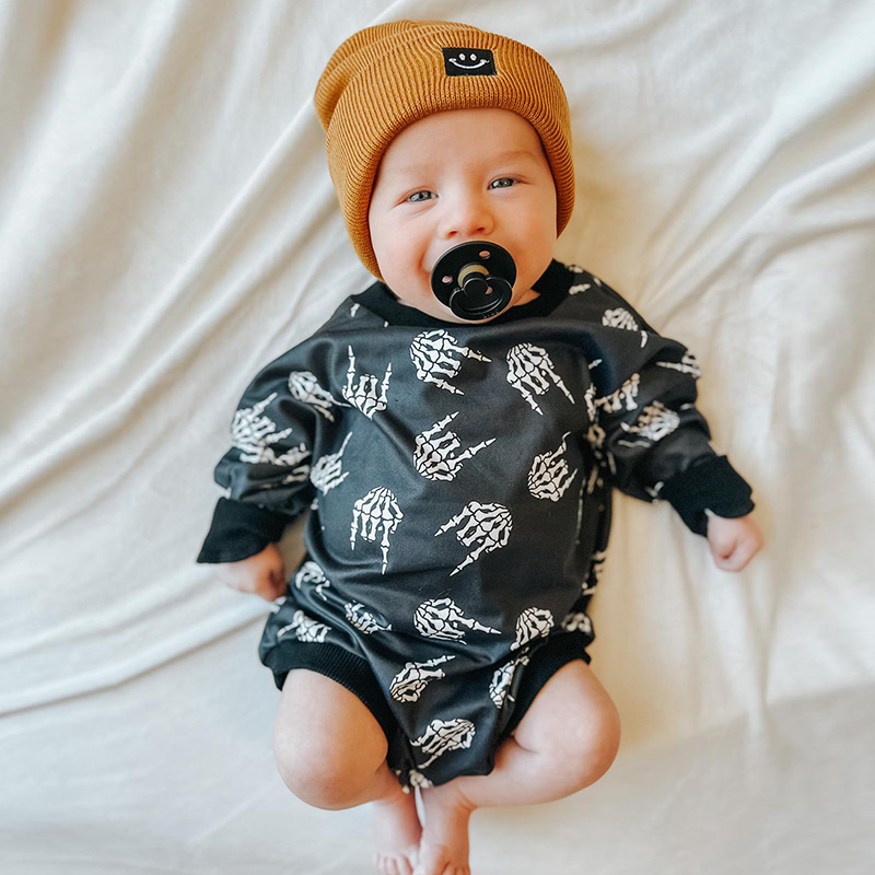 Baby Skeleton Hand Romper