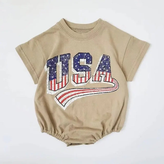 Baby USA Print Romper