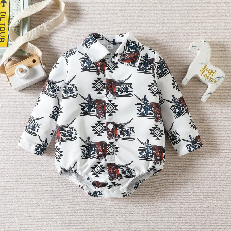 Baby ocean cow print Bodysuit