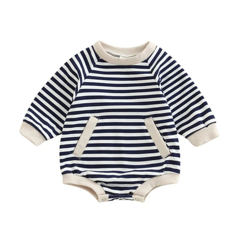 Baby-striped-colorblock-pocket-Bodysuit
