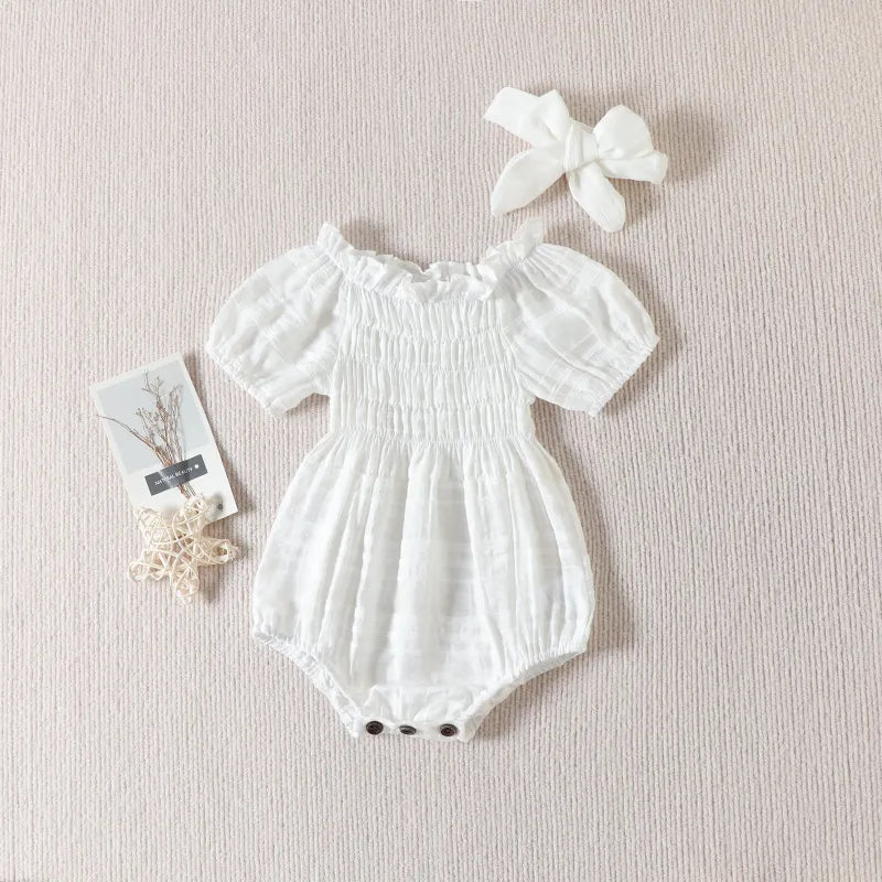 Baby striped puff sleeve Bodysuit