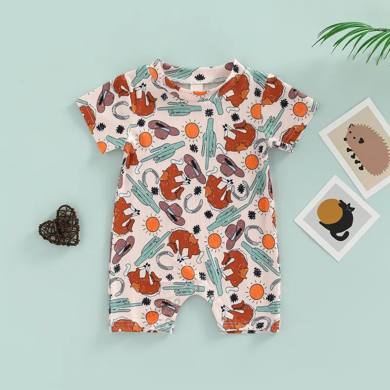 Baby animals print Romper