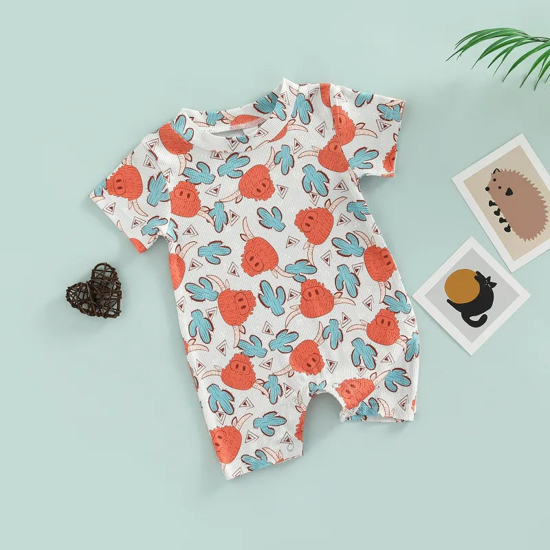 Baby animals print Romper