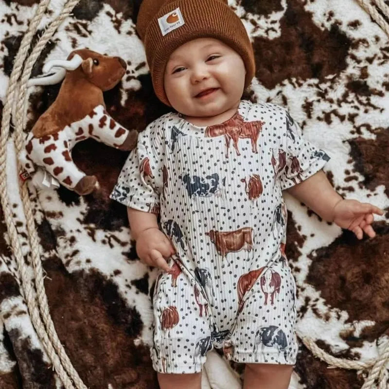 Baby animals print Romper