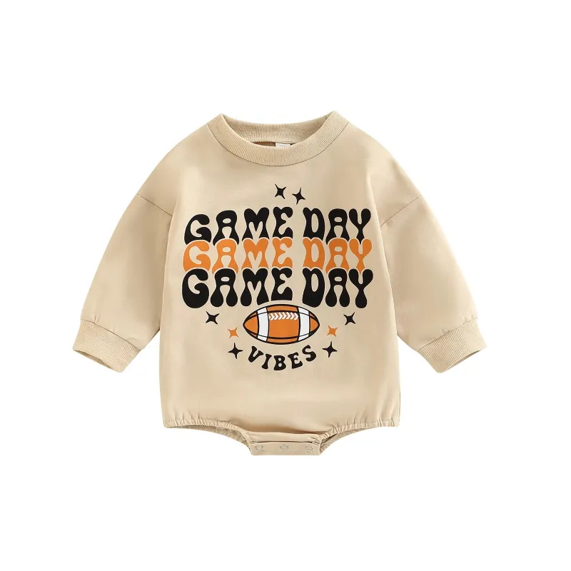 Baby Game Day Print Romper