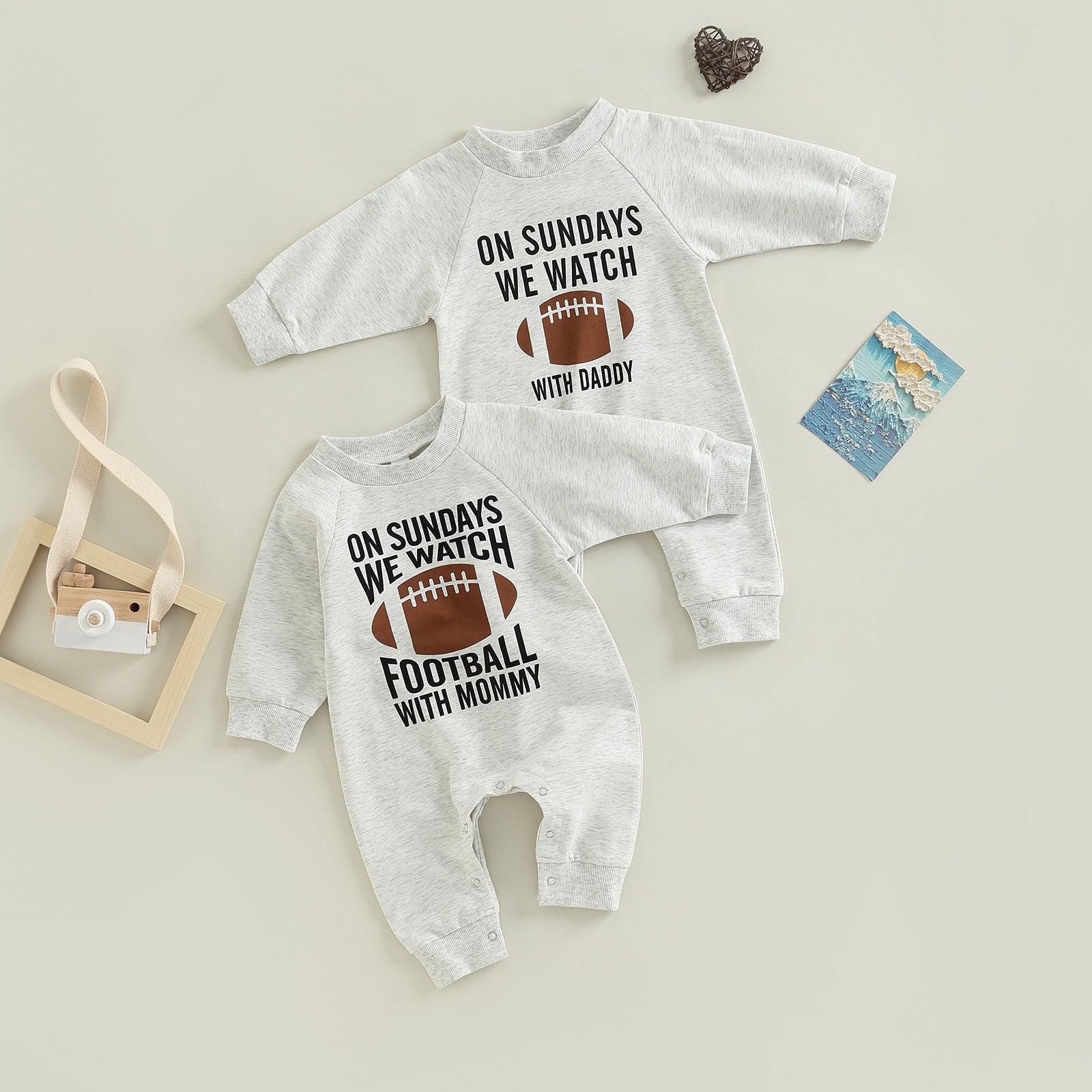 Baby Rugby print Romper