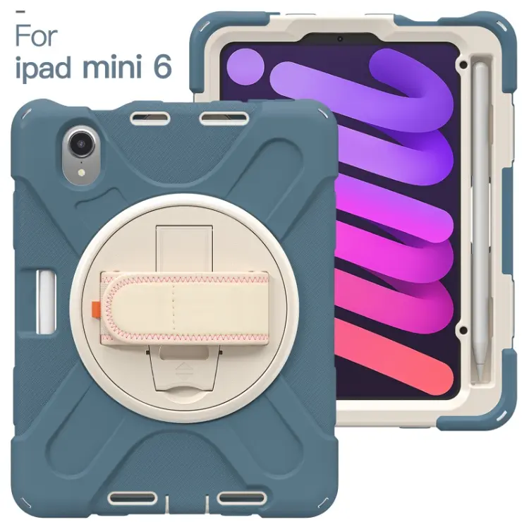 Heavy Duty Shock Proof Armour Tablet Case For iPad Mini 6 Back Cover Case With Shoulder Belt