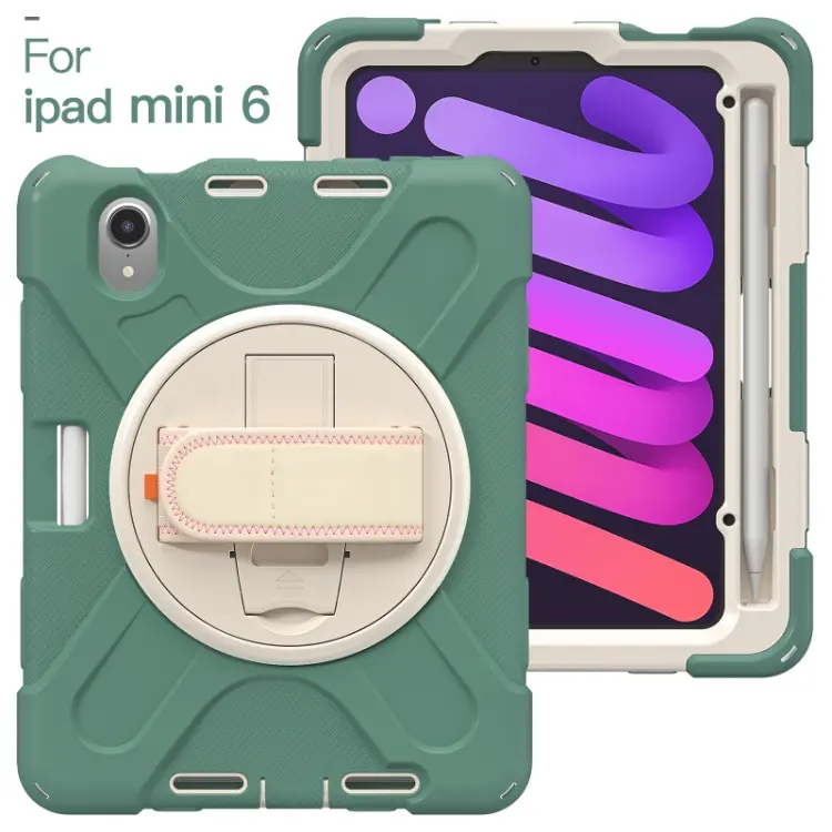 Heavy Duty Shock Proof Armour Tablet Case For iPad Mini 6 Back Cover Case With Shoulder Belt