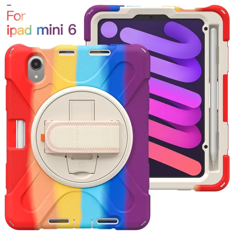Heavy Duty Shock Proof Armour Tablet Case For iPad Mini 6 Back Cover Case With Shoulder Belt
