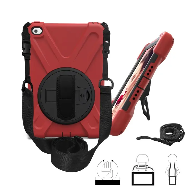 7.9 inch Rugged Armor Protective Tablet Cover Case For Ipad Mini 4 5 Case With Shoulder Strap