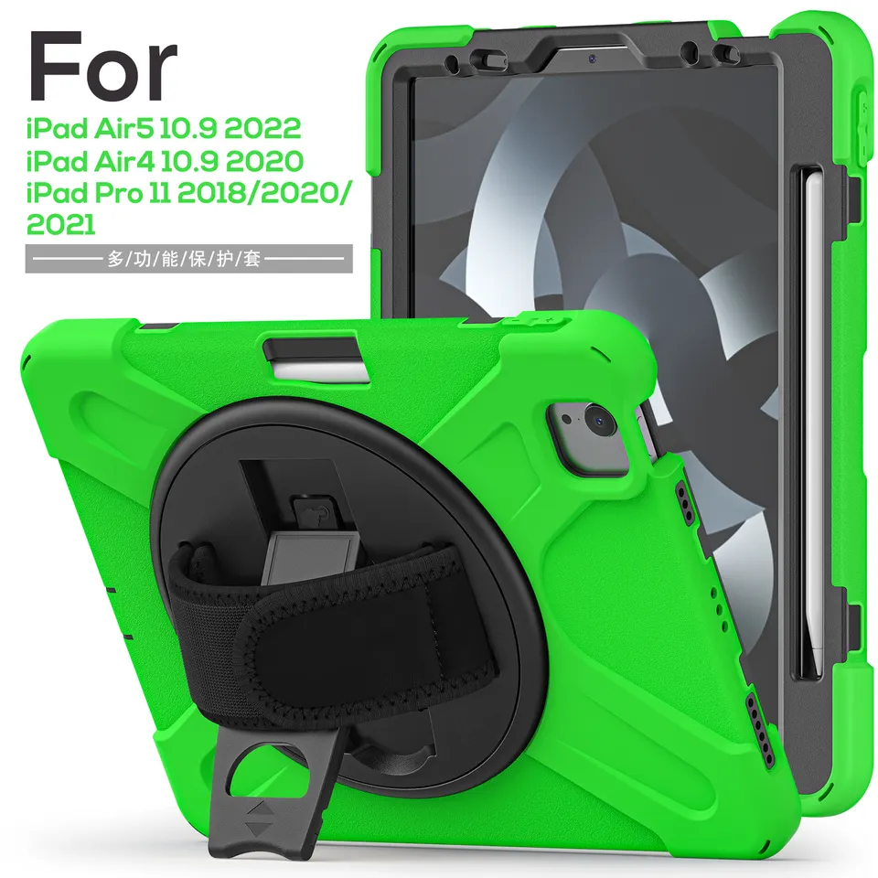 360 Rotating Stand Tablet Accessories Cover For iPad Pro 11 2022 2021 2020 2018 Air 5 4 Case