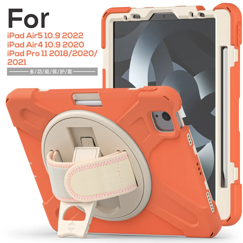 360 Rotating Stand Tablet Accessories Cover For iPad Pro 11 2022 2021 2020 2018 Air 5 4 Case