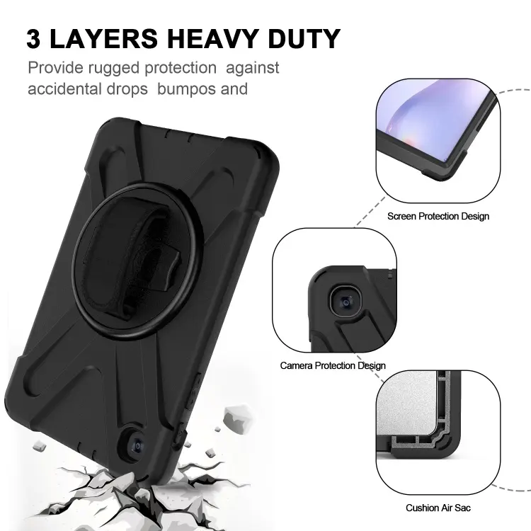 Full Protective Silicone Shockproof Rugged Tablet Case For Samsung Galaxy Tab A 8.4 2020 t307 Back Cover