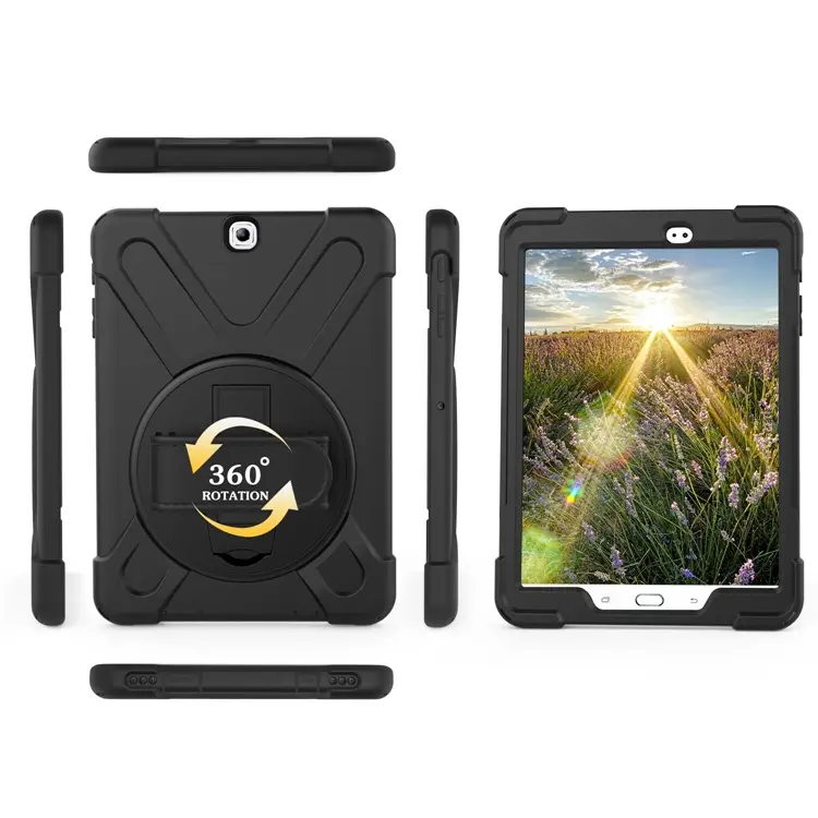 Silicone Rugged Tablet Case For Samsung Galaxy Tab S2 9.7 inch sm t810 t813 t815 t818 t819 Case Back Cover