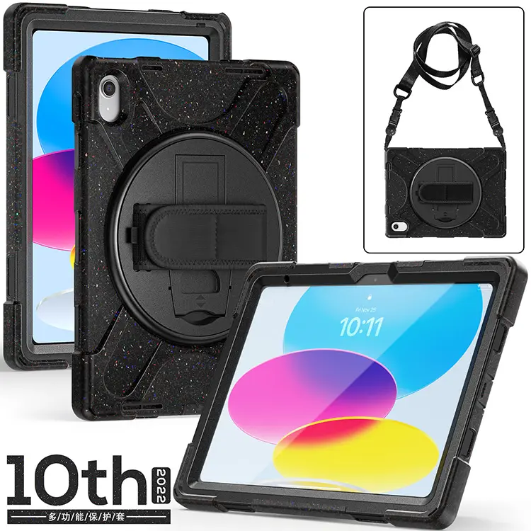 Heavy Duty Tablet Case Cover For iPad 10th 10.9‘’ generation Pro 11 Case With Kickstand And Hand Strap