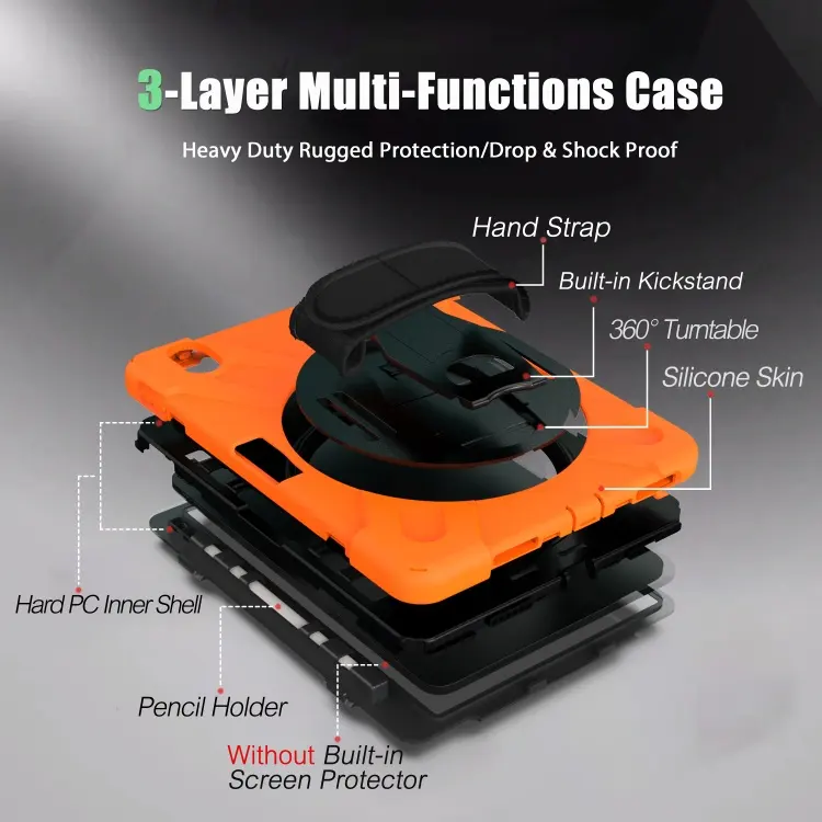 Silicone Shockproof Protective Rugged Tablet Cover Case For iPad Pro 11 With Pencil Holder