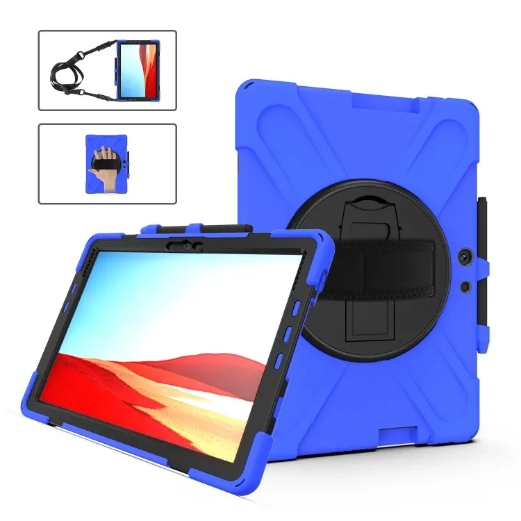 Silicone Rugged Shockproof Protective Tablet Cover Case For Microsoft Surface Pro X Cover Case
