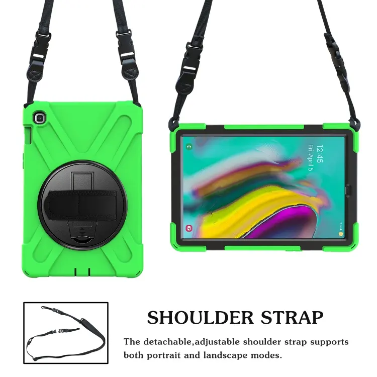 Silicone Hybrid Rotary Case For Samsung Galaxy Tab S5e S4 S3 S2 Tablet Back Cover Case