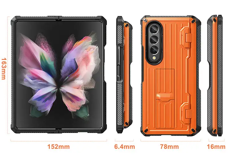 Cute TPU PC Bumper Front Back Full Protection Case For Samsung Galaxy Z Fold 3 5G Cover