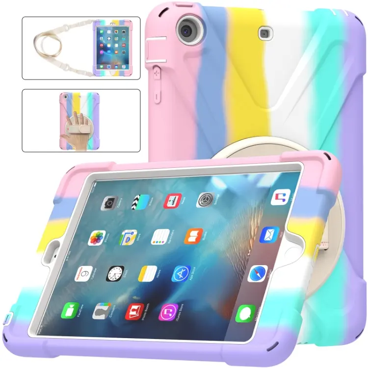 7.9 inch Kids Proof Rugged Tablet Protective Case For Apple iPad mini 3 Case Back Cover With Kickstand