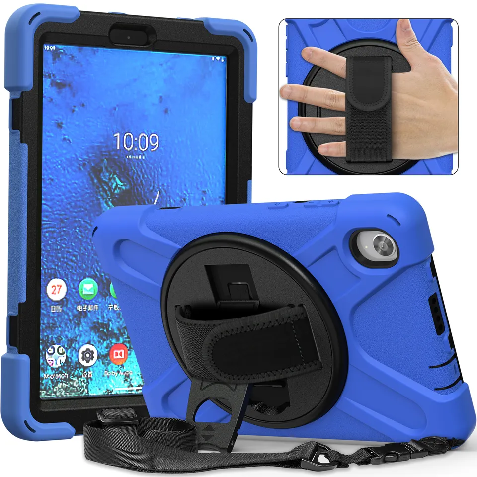 Shoulder strap and hand strap kickstand 8" tablet case for Lenovo Tab M8 TB-8705F 2020 