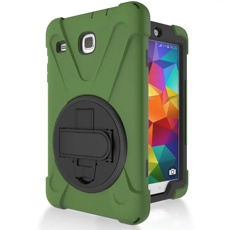 Rugged Silicone Shockproof Tablet Cover Stand Case For Samsung Galaxy Tab E 8.0 inch Kids Case Back Cover