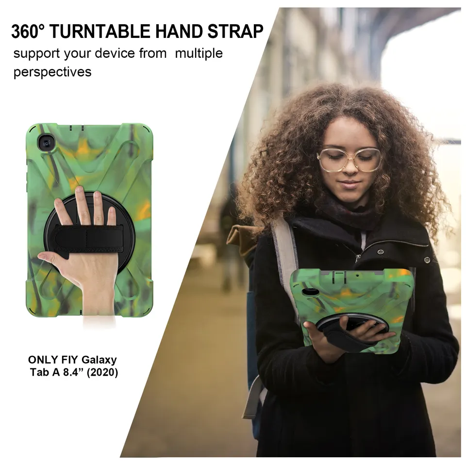 Full Protective Silicone Shockproof Rugged Tablet Case For Samsung Galaxy Tab A 8.4 2020 t307 Back Cover