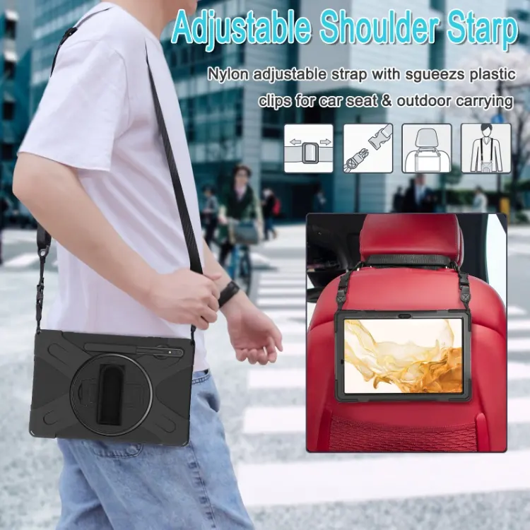 Rugged Silicone Tablet Cover Case For Samsung Galaxy Tab S7 S8 Plus 12.4 inch Case