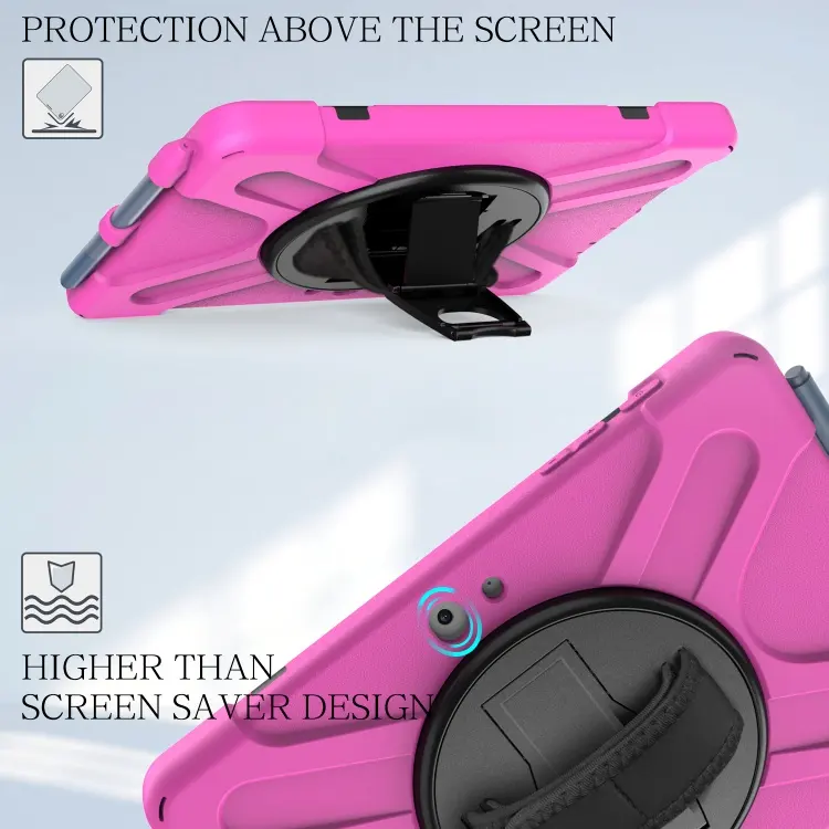 Heavy Duty Shockproof Tablet Cover Case For Microsoft Surface Go 2 3 Case With Hand Strap Shoulder Strap And Kickstand