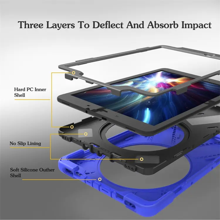 Shockproof Silicone Rugged Tablet Back Cover Case 9.7” For Samsung Galaxy Tab S3 T820 Case