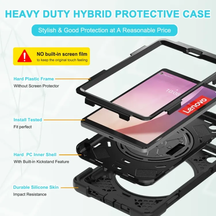 Heavy Duty Silicone Shockproof Rugged Tablet Case Cover For Lenovo Tab M8 4th gen 2023 Case