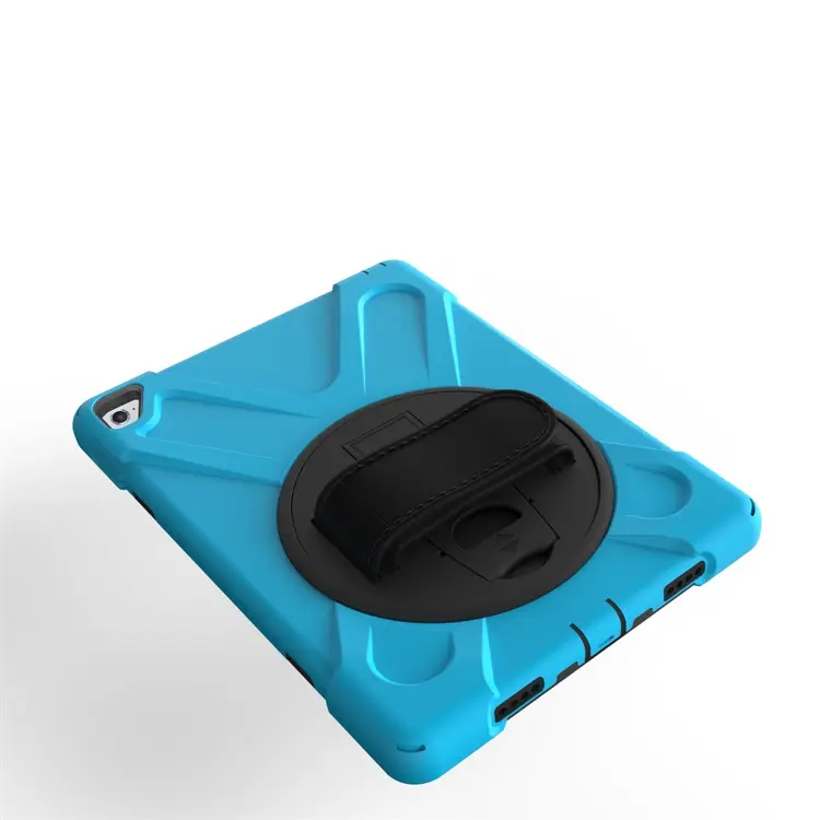 360 Degrees Rotating Kickstand Silicone Tablet Cover Case For Apple iPad pro 9.7 inch 2016 Case