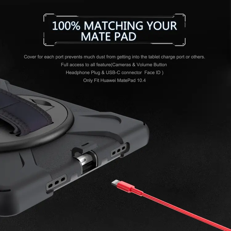 Tablet Back Cover Case For Huawei Mate pad 10.4 inch 2022 2020 Case Protective Cover With Shoulder Strap