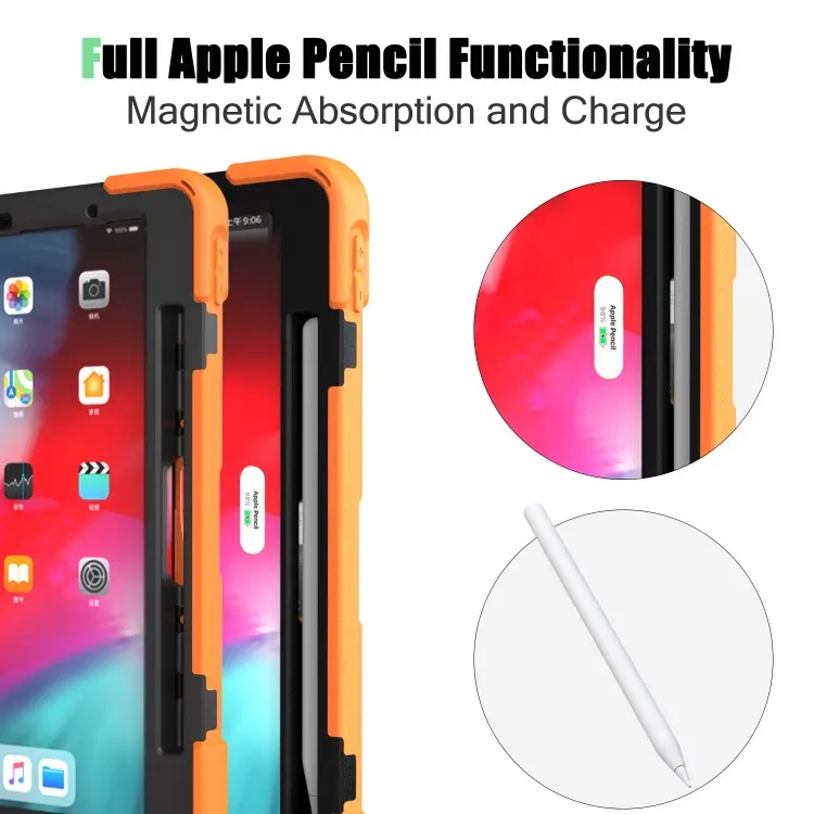 Silicone Shockproof Protective Rugged Tablet Cover Case For iPad Pro 11 With Pencil Holder