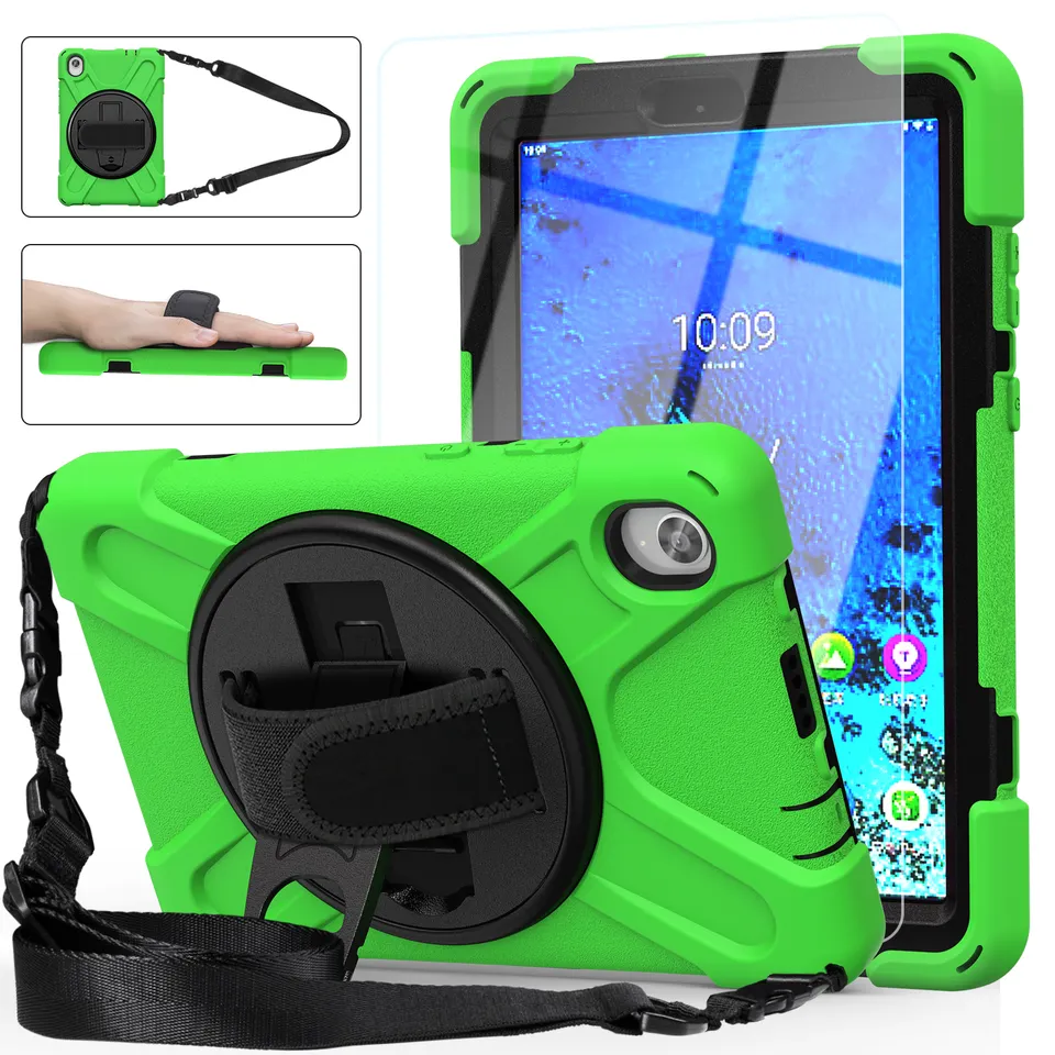 Shoulder strap and hand strap kickstand 8" tablet case for Lenovo Tab M8 TB-8705F 2020 