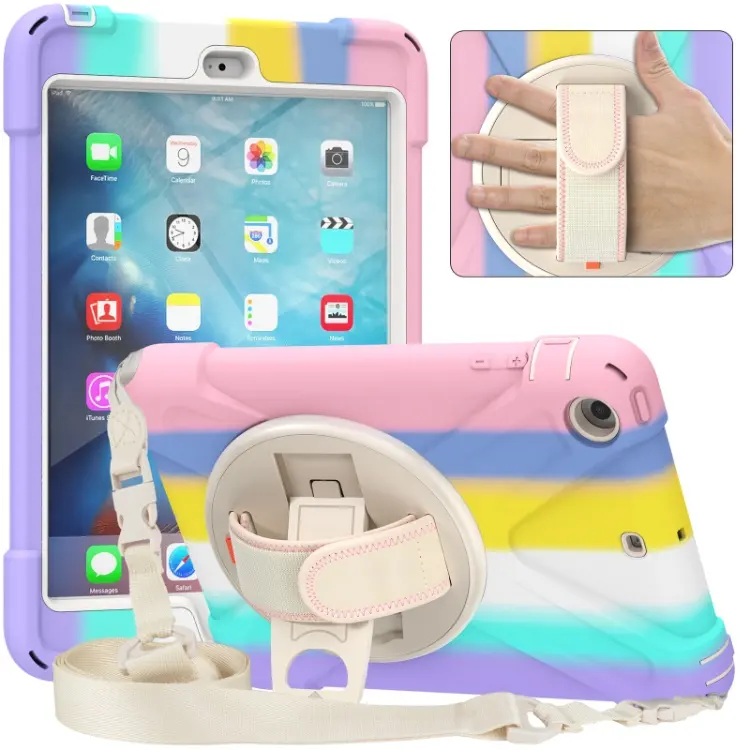 7.9 inch Kids Proof Rugged Tablet Protective Case For Apple iPad mini 3 Case Back Cover With Kickstand