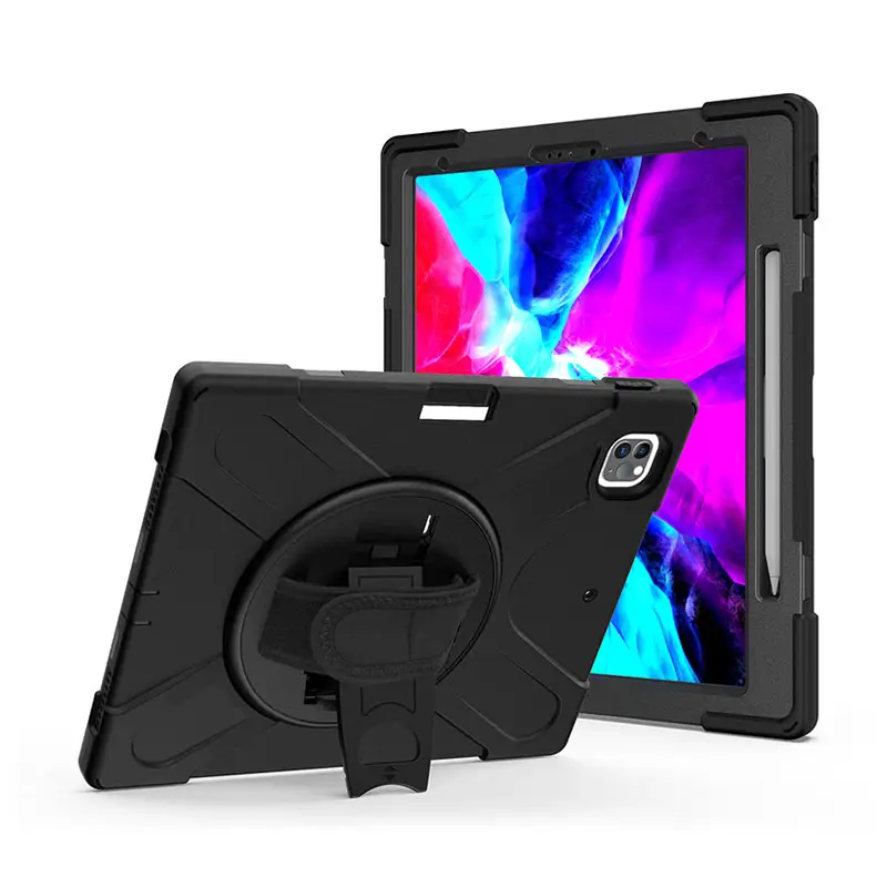 Heavy Duty Tablet Case Cover For iPad Pro 12.9 2018 2020 Case With Pencil Holder And Kickstand
