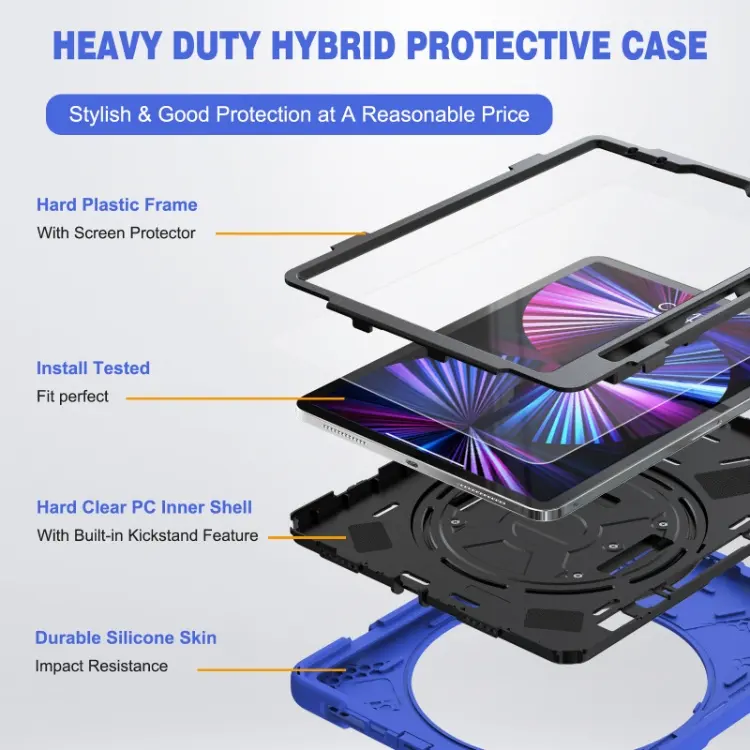 Full Body Protection Tablet Case For iPad Pro 11 2022 2021 2020 2018 Case Cover With Pencil Holder