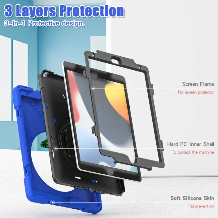Rugged Silicon Shockproof Protective Tablet Cover Case For iPad 10.2 inch 9 generation 8 7 gen Case