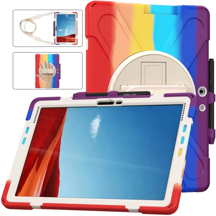 Silicone Rugged Shockproof Protective Tablet Cover Case For Microsoft Surface Pro X Cover Case