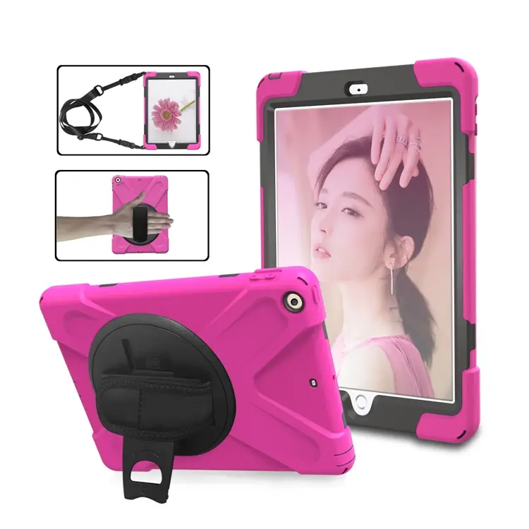 Silicone PC Shockproof Back Cover Case For Apple iPad 9.7"  2017/2018