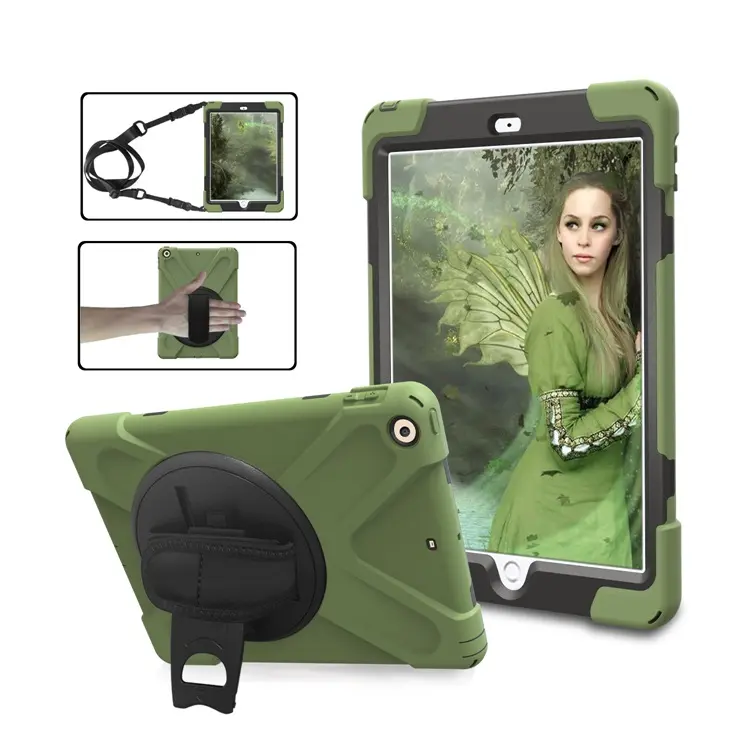 Silicone PC Shockproof Back Cover Case For Apple iPad 9.7"  2017/2018