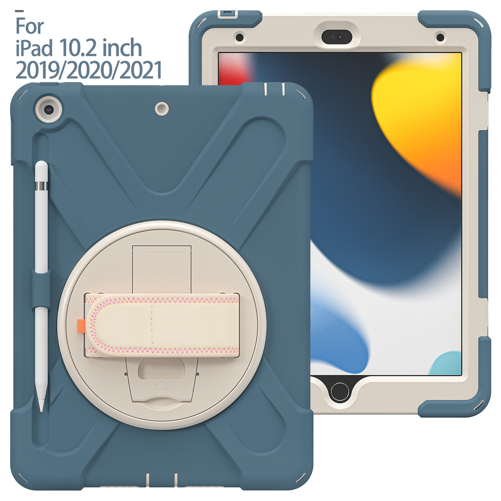 10.2 inch Heavy Duty Silicon Shockproof Tablet Case Cover For iPad 7 8 9 generation Rugged Case