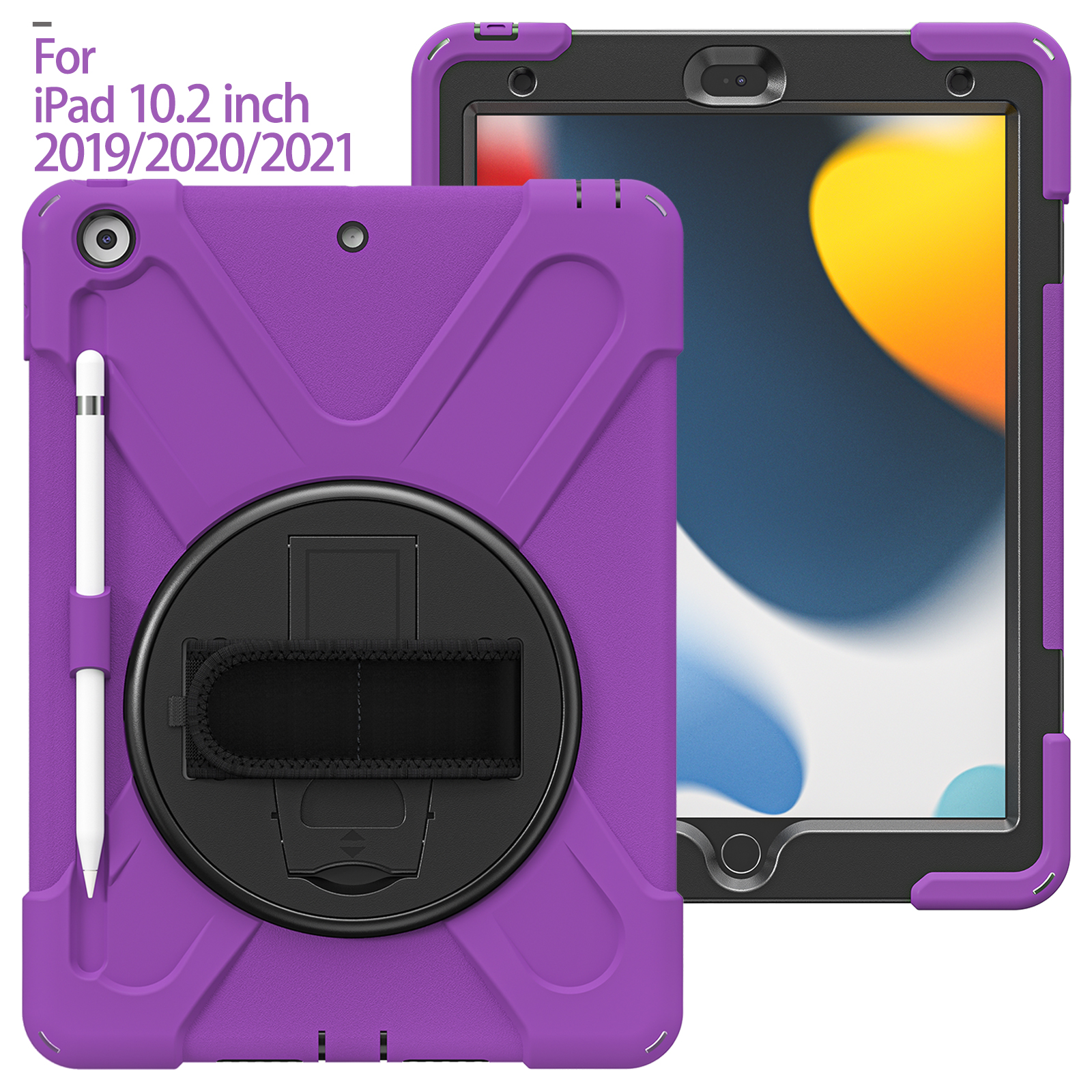 10.2 inch Heavy Duty Silicon Shockproof Tablet Case Cover For iPad 7 8 9 generation Rugged Case