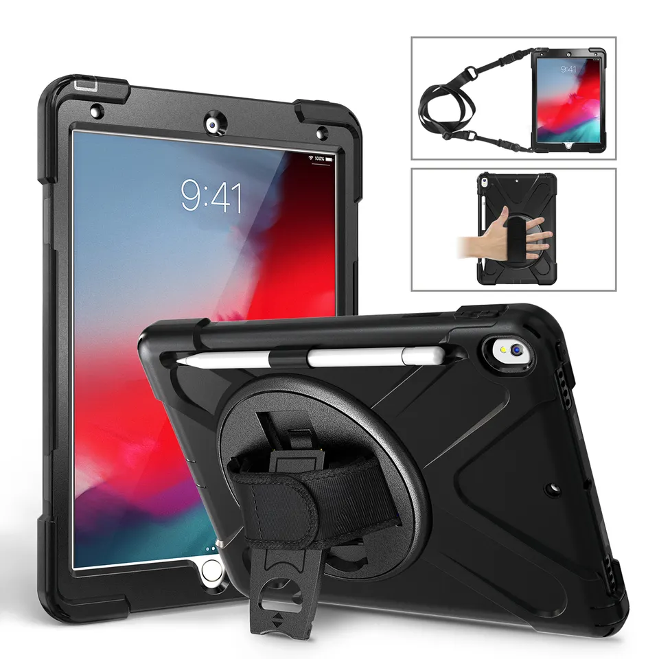 Heavy Duty Shockproof Silicone Tablet Stand Case For iPad Air 3 Pro 10.5 inch Cover Case With Pen Holder